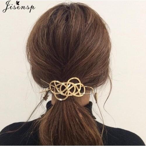 Jisensp Multi-circles Hairwear Geometric Round Vintage Hair Sticks Hairclip for Women Hair Accessories Korean Fashion Hairpin