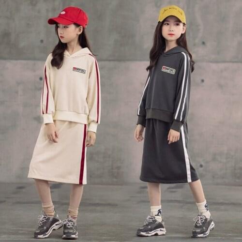 8 10 years Girls Hoodie Skirt Clothes Set Autumn Fashion Casual Long Sleeve Suits Teen Girls Outfits