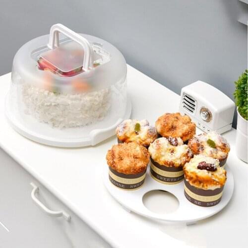 6 Inch Cake Storage Box 7 Holes Cupcake Carrier Holder Fresh-keeping Cake Container Tray Multifunction Pastry Cake Packaging Box