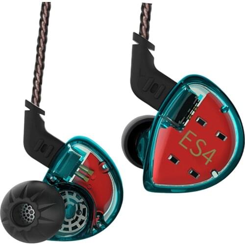 KZ ES4 In-Ear Monitor Headphones Ten Drivers High Resolution Earphones/Earbuds