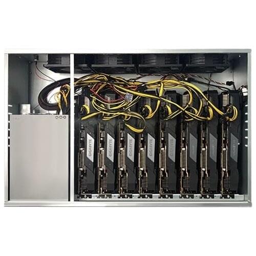Wholesale ETH BTC Zcash BCH 8 Rig GPU Miners Ethereum Mining Machine with 1650W PSU Crypto GPU Miner