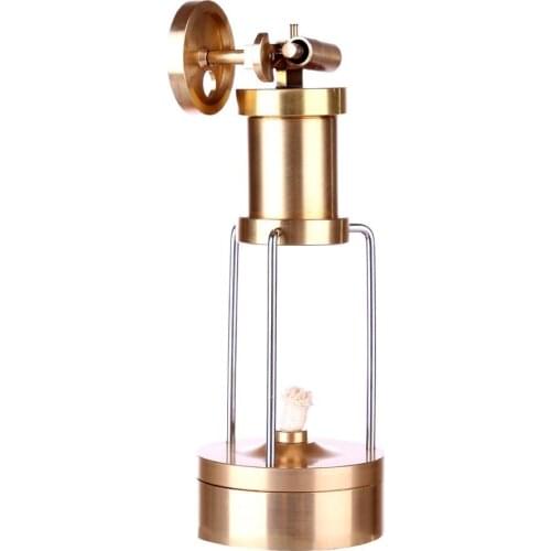 Mini Pure Copper Single Cylinder Steam Engine Model Toy Creative Gift for Children Learning Science Model Steam Stem Kit