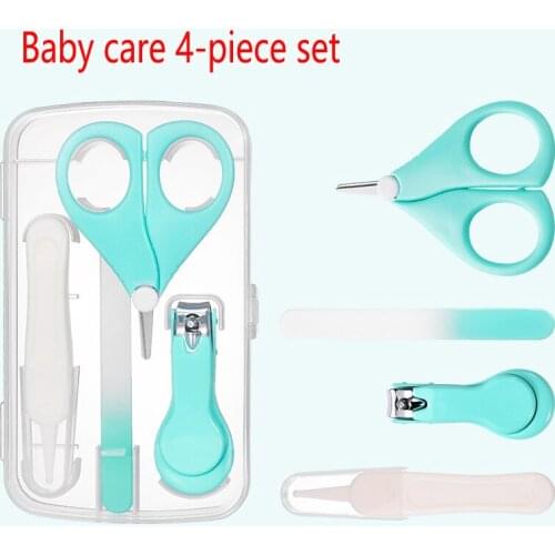 Newborn Care Nail Clippers Set Baby Nail Tools Child Safety Portable Nail Clippers Tweezers Storage Box Children Nail Set
