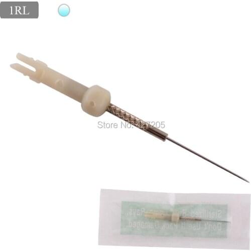 100pcs/pack 1RL Disposable Permanent Makeup Card Needles for Eyebrow Lip Eyeliner Tattoo Machine Cosmetic Free Shipping