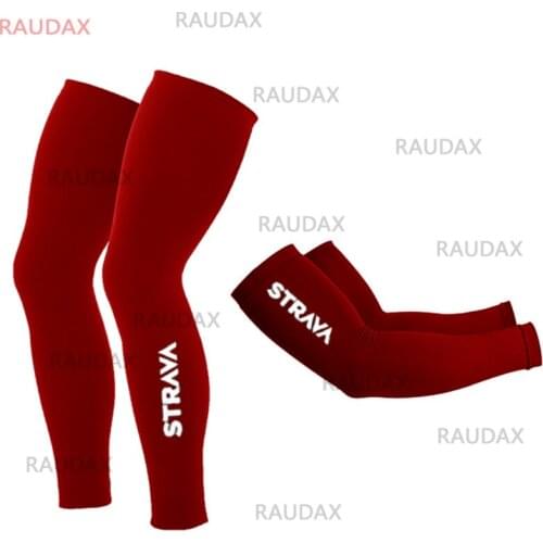 STRAVA Riding Cooling Riding Arm Cuff Outdoor Sports Breathable Bicycle UV Protection Cycling sleeve Running MTB Bike Leg Sleeve