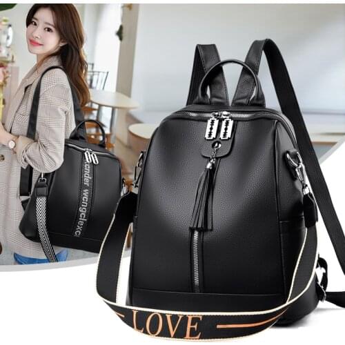 High Quality Youth Leather Backpacks For Teenage Girls Female School Shoulder Bag Bagpack mochila The New Fashion Women Backpack