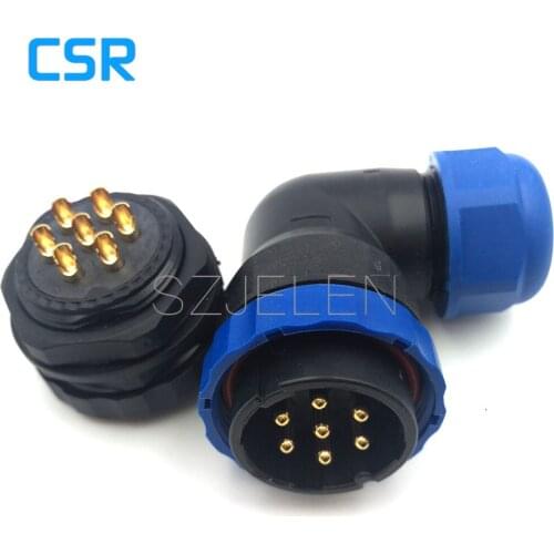 SD28TA-ZM, waterproof connector 7 pin, IP67, LED wire Panel Mount connectors, Electrical equipment power connector plug socket