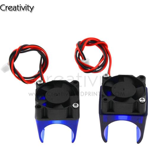 1PC V5 V6 Cooling Fan With Bracket For 3D Printer Radiator Cooling Fan With 30mm*30mm*10mm Blue Support Cover For E3D 3D Printer
