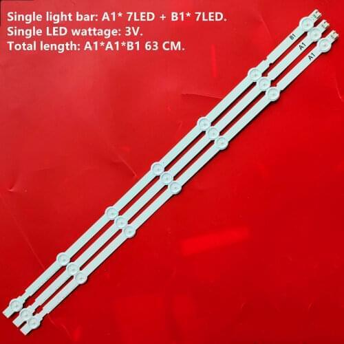 630mm 7 LED Backlight Lamp Strip for LG 32'' TV 32ln541v 32LN540V A1/B1/B2-Type 6916L-1437A 6916L-1438A 6916L-1204A 6916L-1426A
