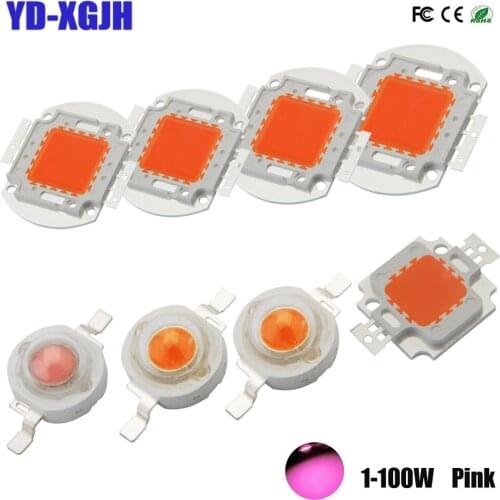 High Power 1 3 5 10 20 30 50 100W LED Chips Bulb Light SMD Pink Led Spotlight COB Diode Chip Stage lighting for entertainment