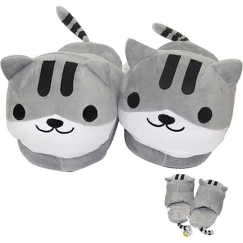 2018 Warm Cat Winter Shoes Women Home Slippers Comfort Home Shoes For Women Plus Indoor Shoes Fur Slippers cat slippers NO.119