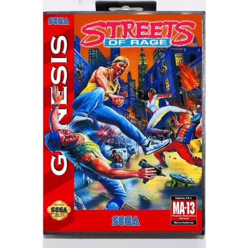 Street Of Rage 16 bit MD Game Card With Retail Box For Sega Mega Drive/ Genesis