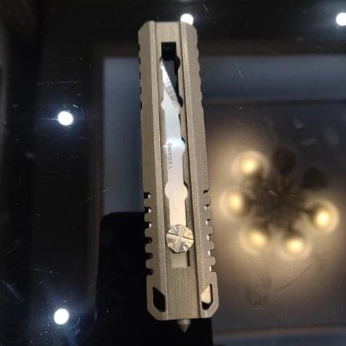 Titanium Alloy 21 Utility knife Push-pull Knife Blade Holder Paper Cutter Knife Blade Holder without Blade for DIY Handle