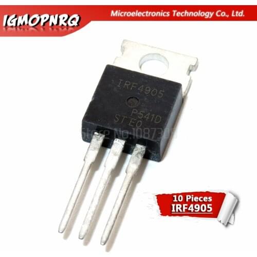 10pcs IRF4905 IRF4905PBF TO-220 74A 55V 200W MOS FET P channel field effect new original