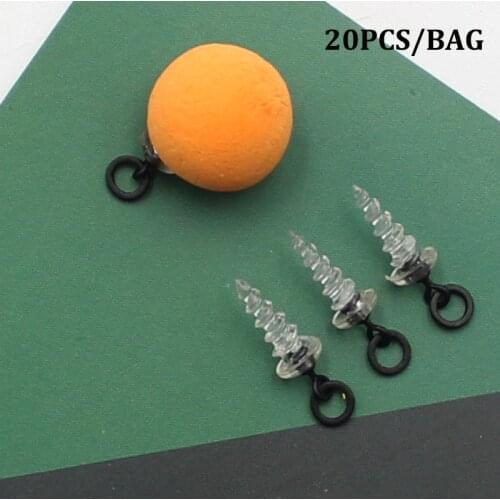 20PCS Carp Fishing Accessories Used with Hook Stops Beads Stoper Carp Fishing Hair Chod Ronnie Rig Pop UP Boilies Stop Screw