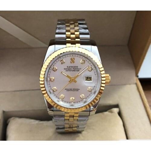 36.5mm SANGDO Automatic Self-Wind movement High quality 2021 new fashion Mechanical watches Auto Date Mens watch S45AD