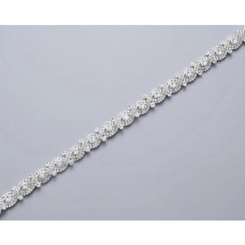 5Yards Rhinestone Trim Crystal Strass Cup Chain Silver Rose Gold Rhinestones Applique Luxury Wedding Belt Accessories DIY Crafts