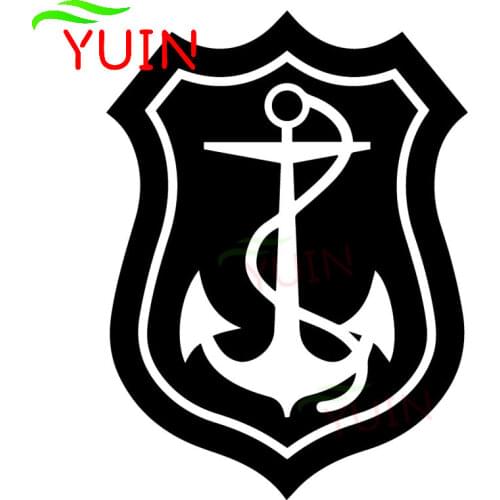 Anchor Car Sticker Fashion Car Door Decoration Personality PVC Waterproof Sunscreen Decal Black/White/Red/Laser/Silver
