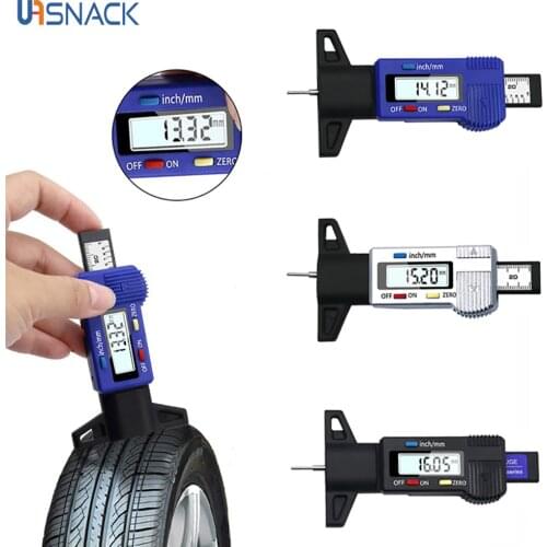 Digital Car Tyre Tire Tread Depth Gauge Meter Measurer Tool Caliper Thickness Gauges Tread Brake Pad Shoe Tire Monitoring Gadget