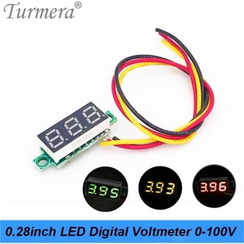 NEW 0.28 inch DC LED Digital Voltmeter 0-100V Voltage Meter Auto Car Mobile Power Voltage Tester Detector 12V Red Green Yellow M