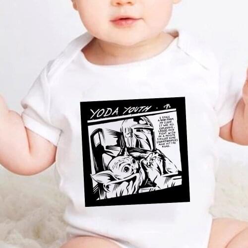 Infant Baby Girl Boy The Mandalorian YODA YOUTH Newborn Romper Jumpsuit Short Sleeve Toddler Clothing One Piece Unisex