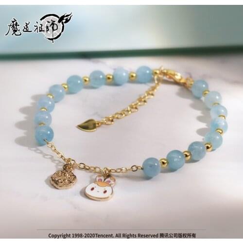 Grandmaster of Demonic Cultivation Mo Dao Zu Shi Wei Wuxian Lan Wangji Cosplay Crystal Bracelet Wristband Jewelry Gifts Handmade