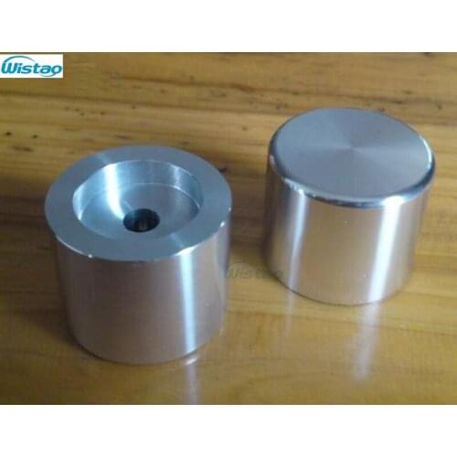 IWISTAO Solid Potentiometer Knob Whole Aluminum HIFI Amplifier Outer Diameter 30mm High 25mm ID 6mm Silver DIY Free Shipping