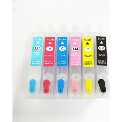 Vilaxh T0791 Refillable Ink Cartridge For Epson Stylus Photo PX660 P50 PX650 PX700W PX710W PX720WD PX730WD 1500 1400 1410