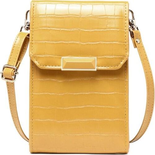 Fashion Korean Version Ladies Phone Bag Large Capacity Diagonal Leather Women Purse Cute Vertical Single Shoulder Female Wallet