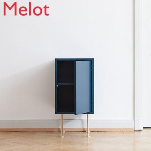 Fashion European Style Luxury Solid Color Metal Bedside Storage Cabinet Simple Modern Home Bedroom Storage Personalized Creative