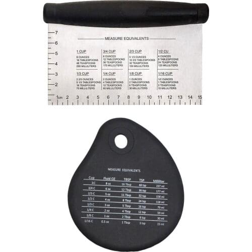 Stainless Steel Bench Scraper Chopper Silicone Bowl Scraper Kit With Measurement