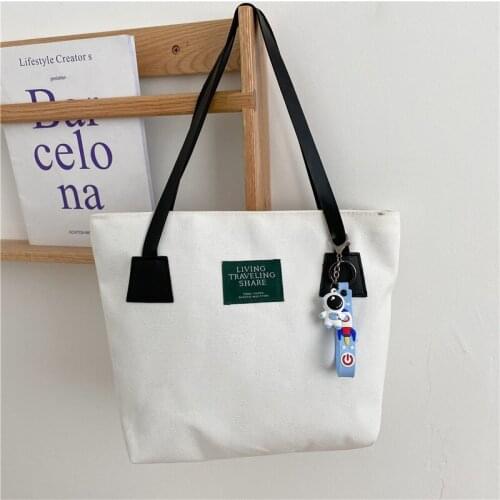 New Big Bag For Women 2021 Fashion Canvas Bag Women Casual Simple Shoulder Bag Ladies Hand Bags Bolsa Feminina Handbag Tote Bags