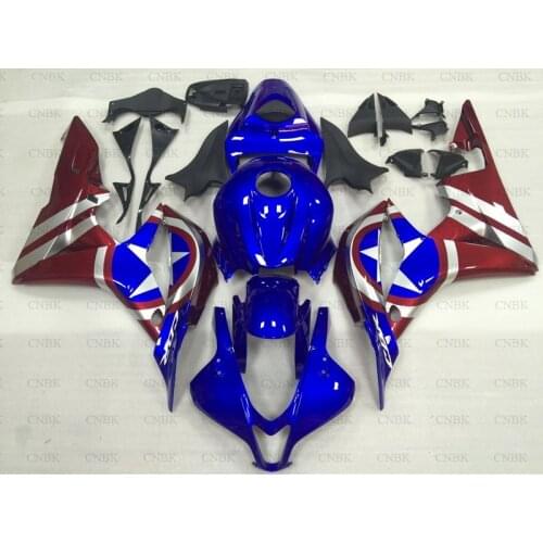 Fairing for CBR 600RR 2007 for Honda CBR600RR Plastic Fairings 2007 CBR600 RR Motorcycle Fairing 2007 - 2008 Blue Red Star