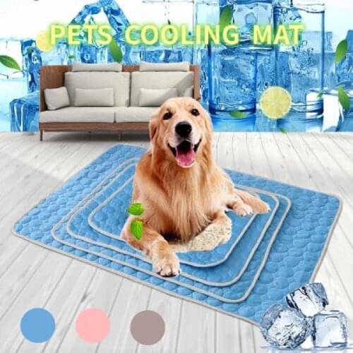 Pet Dog and Cat Ice Cooling Mat Breathable Dog Bed Washable Puppy Kitten Indoor Sofa Floor Nest Summer Pet Dog Sleeping Cushion