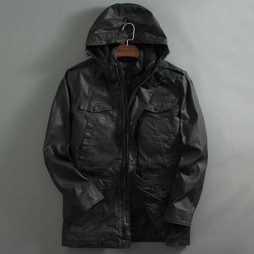 Autumn and Winter Russia Warm Mens Vest Coat European and American Style Hooded Jacket Coats Men Trench Coats Streetwear A829