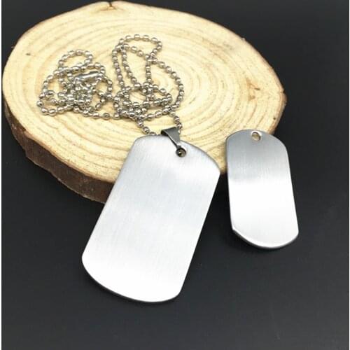 Custom Name Photo Military Brand Pendant Chains Mens Necklace Titanium Steel Personality Custom Lettering Choker Dog Tag New