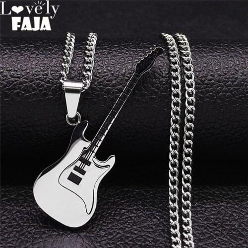 Punk Music Beth Stainless Steel Pendants Necklaces Women/Men Silver Color Chain Necklace Hip Hop Jewelry colgante cruz NXS03