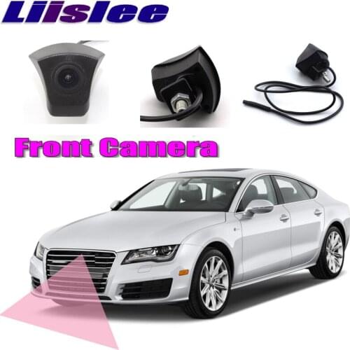 LiisLee Car Front Camera LOGO CAM For Audi A7 2010-2017 Blind Spot Area Night Vision DIY Manually Control Channel Front Camera