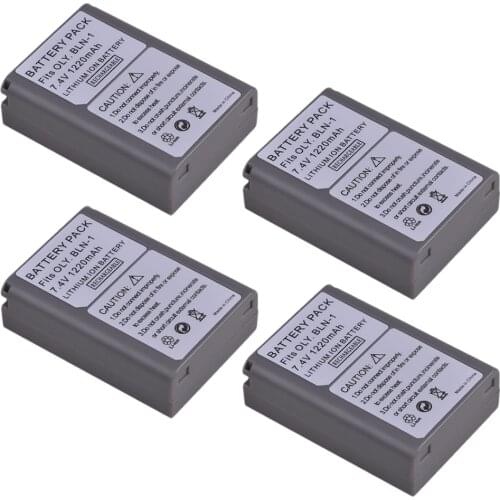 PowerTrust BLN-1 4Pcs 1220mAh PS-BLN1 BLN1 Replacement Digital Battery for Olympus OM-D E-M1, OM-D E-M5, Pen E-P5 Batteries