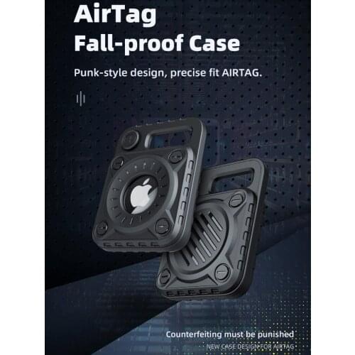 Shockproof Case For Airtag Case Locator Tracker Protective Sleeve Cover For Apple Airtag Case Anti-lost Device Keychain Soft TPU