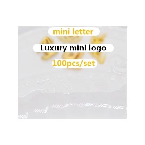 5mm-8mm mini luxury logo 100pcs/lot brand logo mini letter for BJD blyth Doll accessories miniature for doll shoes bag belt