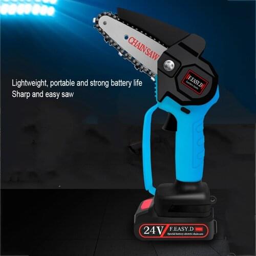 Hand-Held 4-Inch Pruning Saw Rechargeable Small Electric saw Adjustable Pruning Saw Fruit Tree Garden Trimming Chain Saw Tools