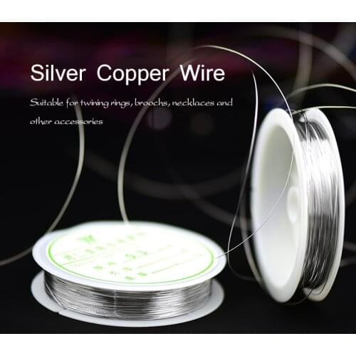 0.3mm Silver Copper Wire For Jewelry DIY Handmade Metalic Thread Tools Crafts Accessories Jewelery Connectors