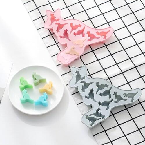 Silicone Mold 10PC Kangaroo Silica Mould Chocolate Handmade Soap Make Ice Lattice Moule Molds Cake Decorating Tool