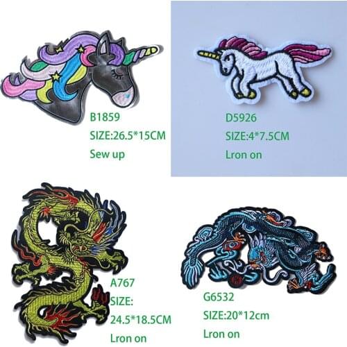 Cute Small Animal 3D Unicorn Dragon Patch for Clothing Sticker for Children Boy Girl DIY Patches T-shirt Heat Transfer Badges