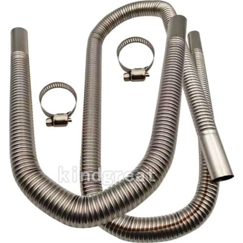 600mm 25mm Air Parking Heater Stainless Steel Exhaust Pipe Round Tube Gas Vent for Air Diesels Parking Tank Accessories