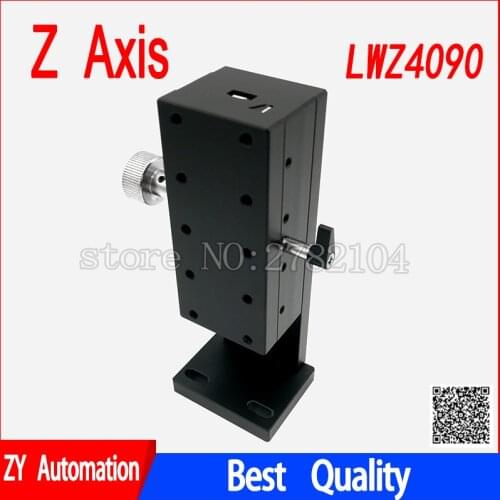 Z axis LWZ4090 dovetail groove manual platform rack and pinion drive high precision knob fine-tuning slide ZWG90