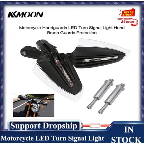 Motorcycle Handguards LED Turn Signal Light Hand Brush Guards Protection Windproof Moto Universal Modification Protective Gear