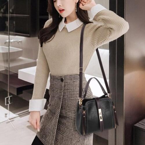 Fashion Women Bag Leather Handbags PU Shoulder Bag Small Flap Crossbody Bags for Women Messenger Bags Vintage Purse