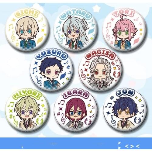 1pc 58mm Anime Ensemble Stars Idol dream Eichi Watara Tori YuZuru Nagisa Brooch Iron